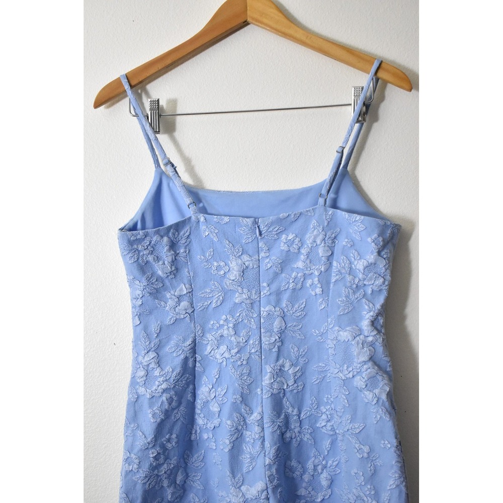 Live To Be Spoiled Mini Dress Women Large Blue NEW Floral Lace Adjustable Straps - Picture 5 of 7